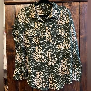 FATE green floral blouse